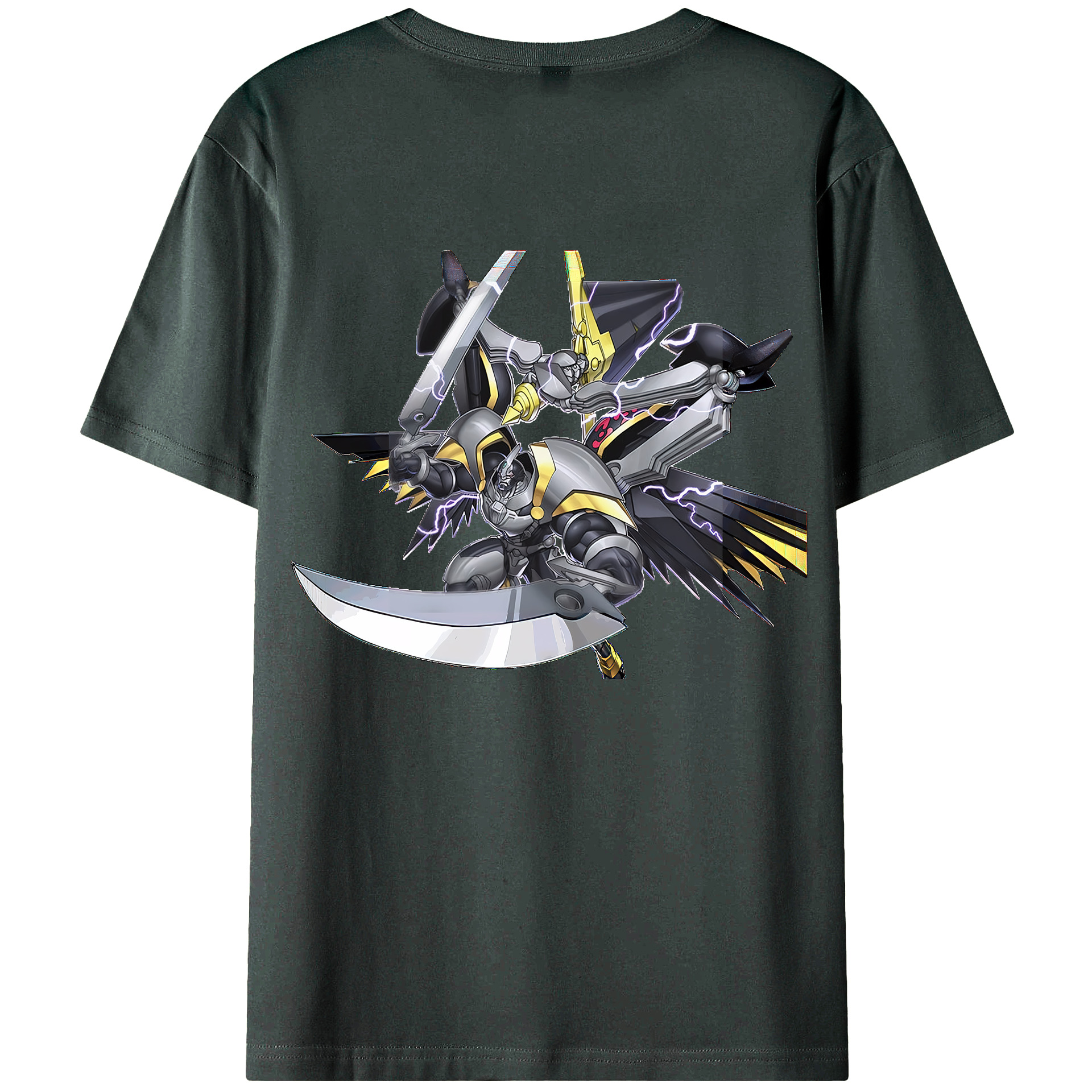 （画像用） 遊☆戯☆王 Yu-Gi-Oh! 綿100％ メンズ半袖Tシャツ（バックプリント） 通気性